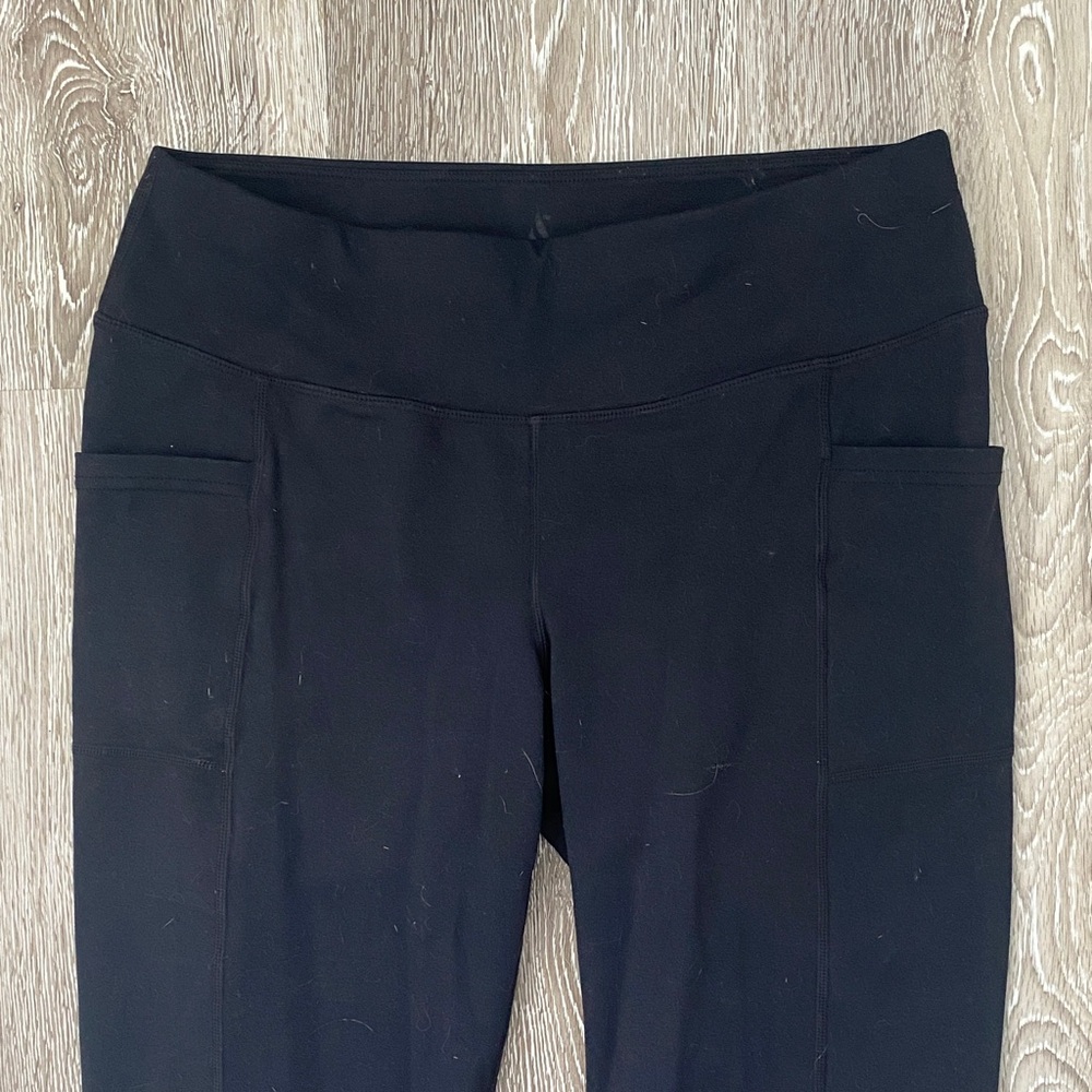 Skechers Black Stretch Straight-Leg Pants